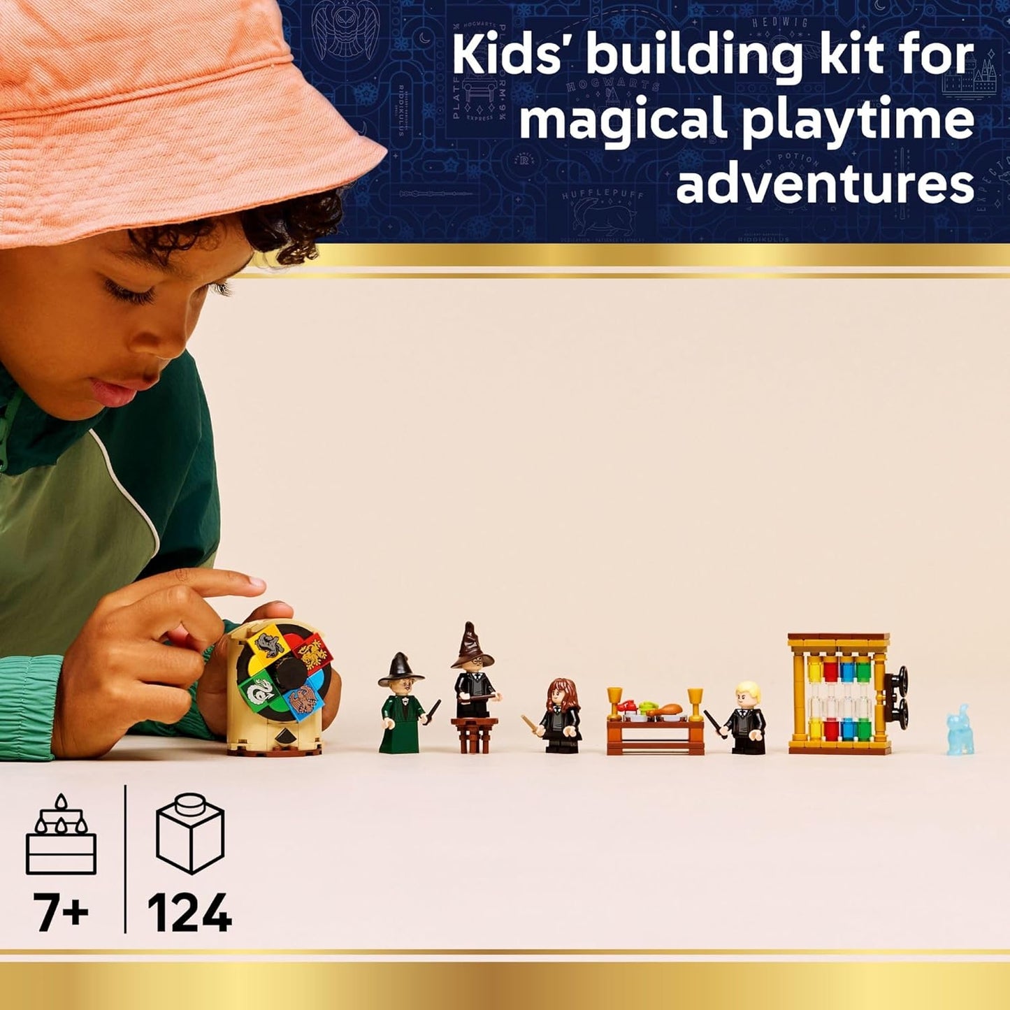 HotLEGO Harry Potter Hogwarts Castle: Sorting Hat Ceremony Building Toy for Boys, Girls - Pretend Play Set for Kids, Ages 7+ - W/4 Minifigures & Cat Patronus Toy Figure - Gift Idea for Birthdays - 76460