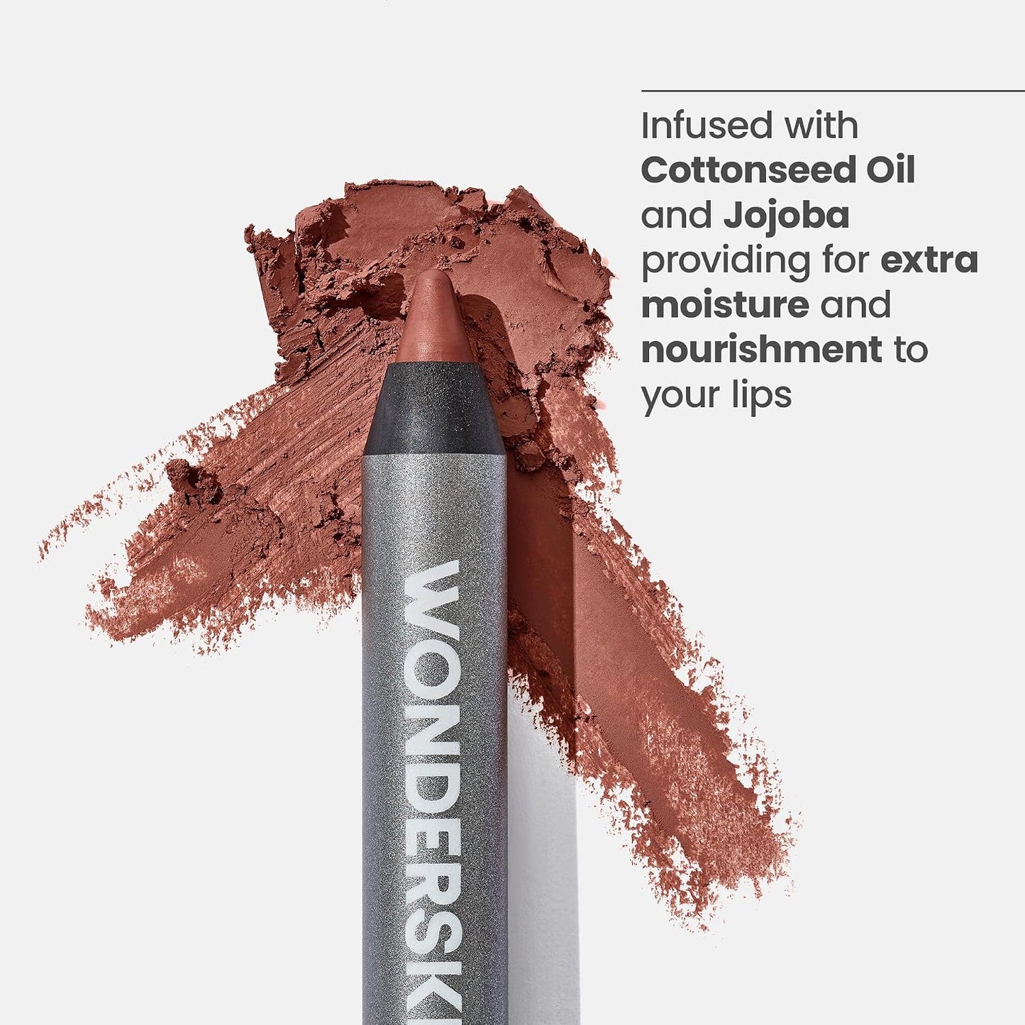 HotWonderskin Lipliner Pencil - 360 Contour Lipliner, Long Lasting, Sharpenable, Waterproof and Transfer-Proof Brown Lip Liner Pencil (Saddle)