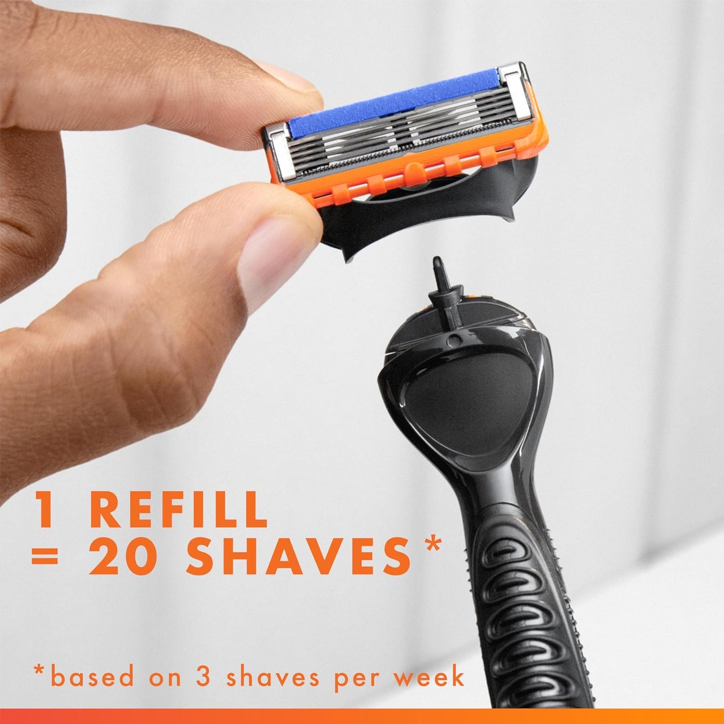 HotGillette Fusion5 Power 5-Blade Razor Blade Refills for Men with Precision Trimmer, 10 Count