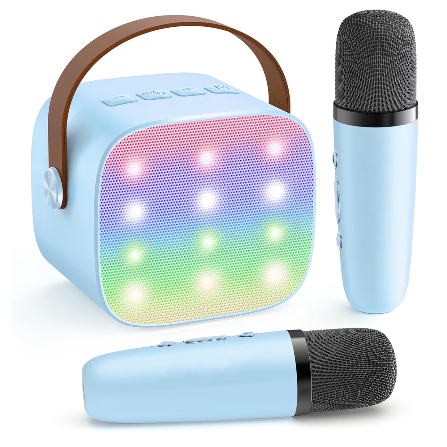 HotYLL Karaoke Machine for Kids, Portable Mini Speaker with 2 Wireless Microphones, TOP Kids Gifts for Girls Ages 3, 4, 5, 6, 7, 8, 9, 10+ Years Old, 4-12th Birthday Singing Present Toy Party (Purple)