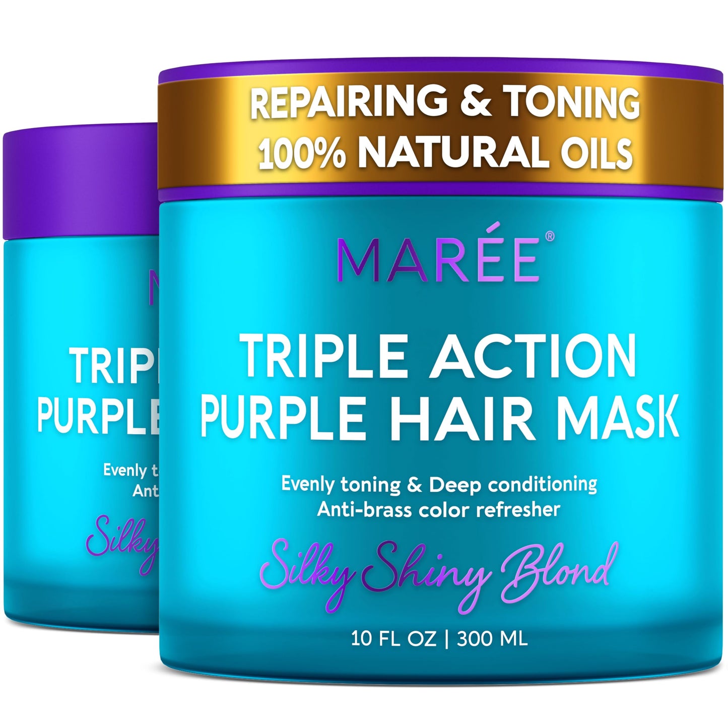 HotMAREE Deep Conditioning Hair Mask for Damaged Hair Treatment – Keratin Hair Care for Hydrating Growth Repair Moisturizing – Dry Curly Color Refreshing – 10 Fl Oz, White