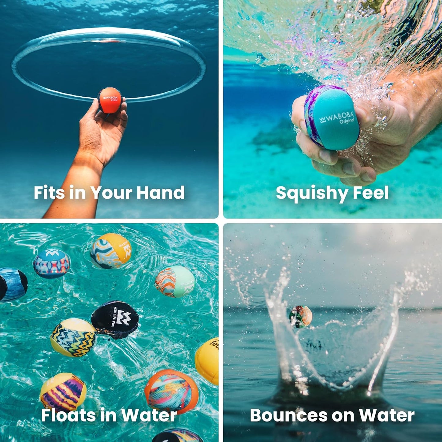 Hot Waboba Original Water Bouncing Ball - Perfect Toy for Beach and Water Games - Skips on Water - Invented in Sweden