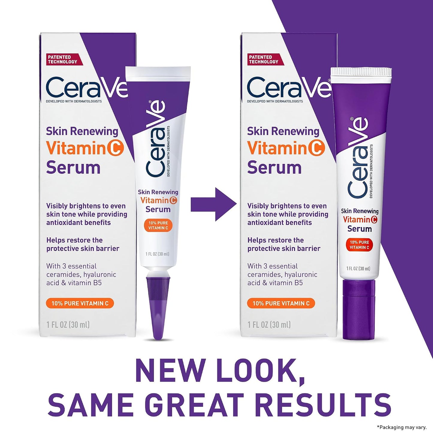 HotCeraVe Vitamin C Serum for Face with 10% Pure Vitamin C, Hyaluronic Acid & 3 Essential Ceramides, Skin Brightening Antioxidant Serum, Hydrates & Improves Skin Tone & Texture, Fragrance-Free, 1oz