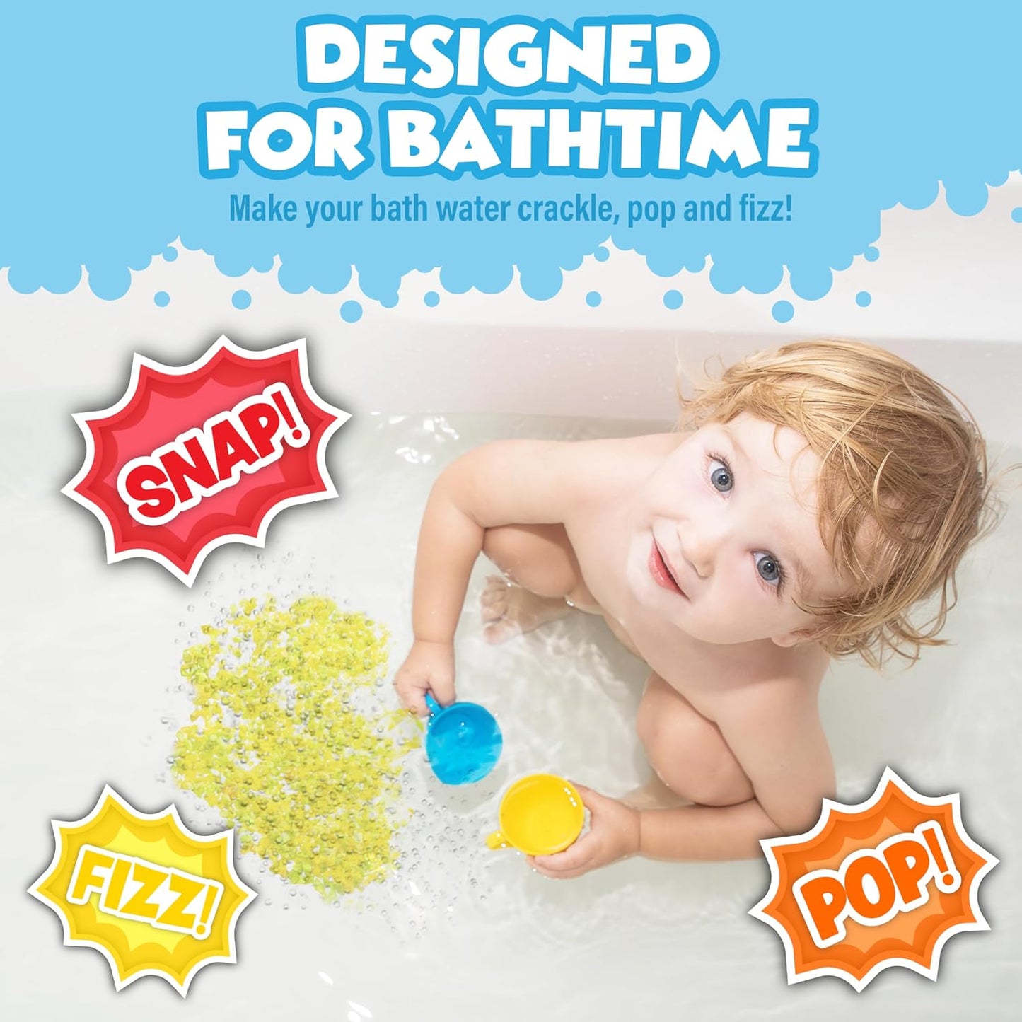 Hot Tub Works® Bath Crackles Bath Toy, Variety 12 Pack | Nontoxic & Fragrance-Free | Makes Bath Water Crackle & Pop for a Unique Kids Bath | Swirl Water for Fizzy Fun | Sensory Kids & Toddler Bath Toys