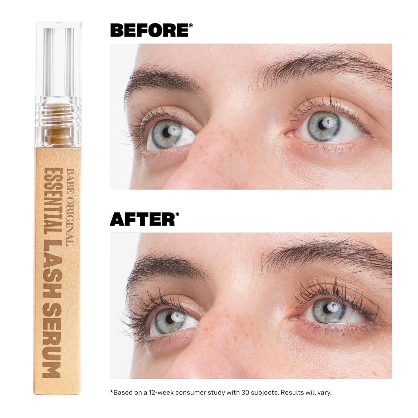 HotBabe Original Lash Serum - Fuller & Longer Looking Eyelashes, Advanced Lash Enhancing Treatment for Natural Lashes, Extensions & Eyebrows, Vegan & Cruelty-Free