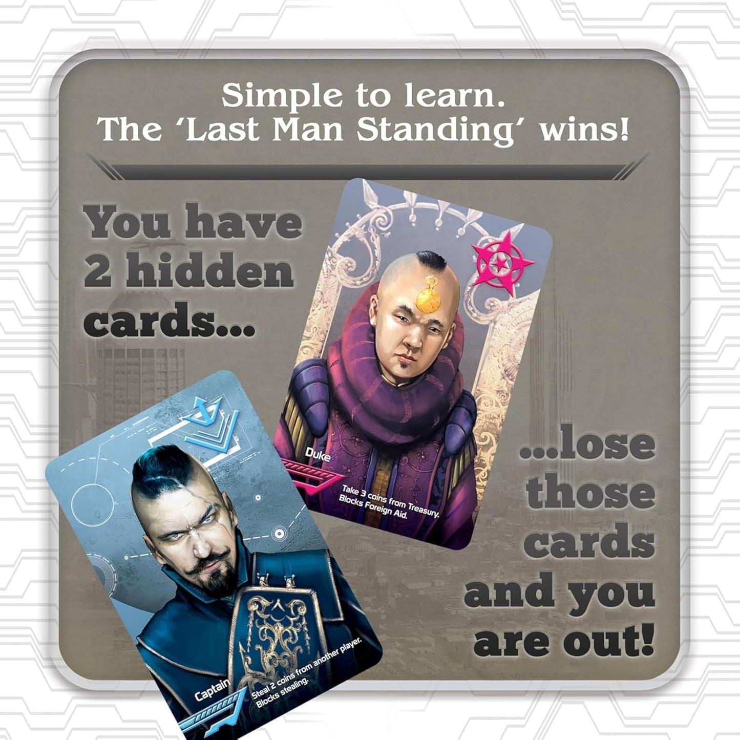 Hot Coup Card Game by Indie Boards & Cards | Fast Bluffing and Social Deduction Strategy | Hidden Roles, Deception, and Player Interaction | Quick 15-Minute Game for 2–6 Players | Adults, Teens, Families