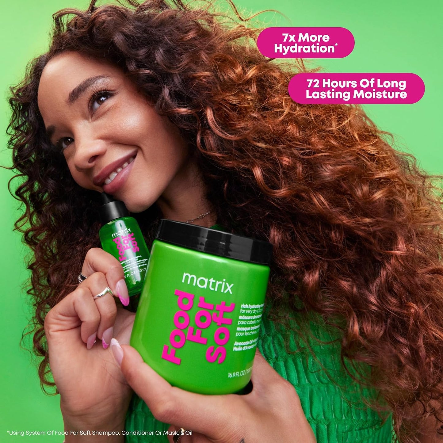 HotMATRIX Food For Soft Rich Hydrating Hair Mask - Deep Conditioner For Dry & Brittle Hair, Adds Shine & Softness, With Avocado Oil & Hyaluronic Acid, Replenishes Moisture