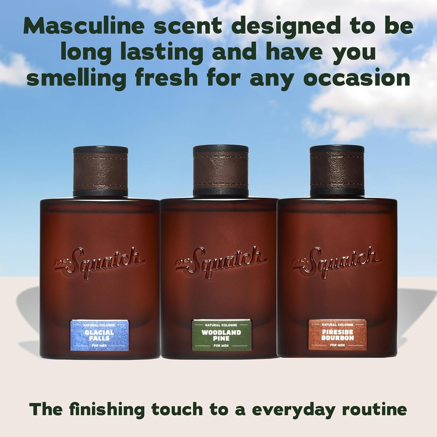Hot Dr. Squatch Natural Cologne for Men - Scent-Lock Technology and Sustainably-Sourced Ingredients - Fireside Bourbon Cologne (1.7 fl oz)