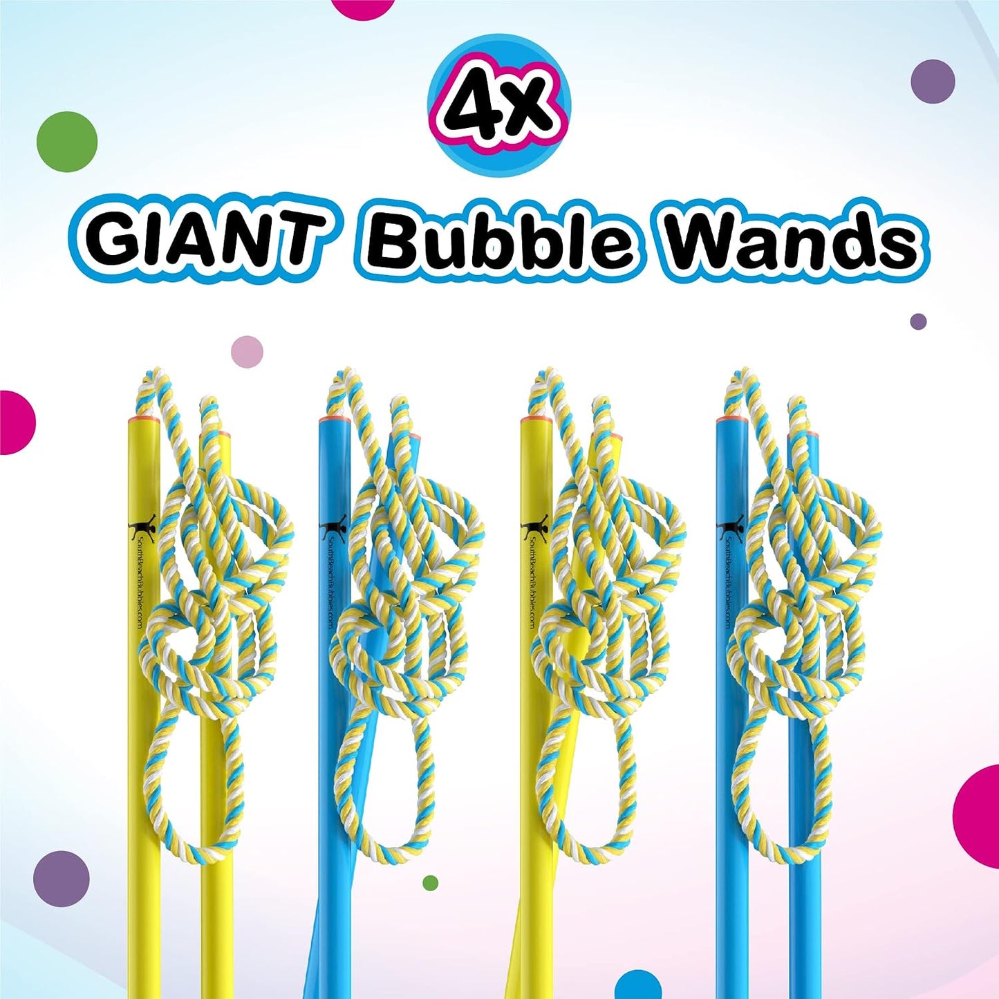 Hot 4 Big Bubble Wands: Making Giant Bubbles. Great Birthday Activity and Party Favor. Giant Bubble Solution Not Included.