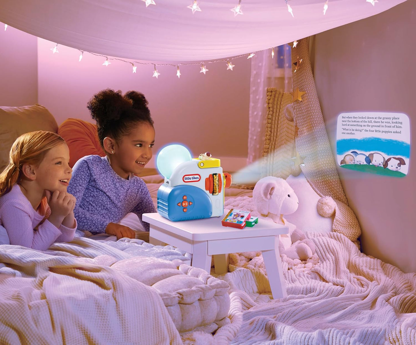 HotLittle Tikes Story Dream Machine Starter Set, Storytime, Books, Little Golden Book, Audio Play, The Poky Little Puppy Character, Nightlight, Toy Gift for Toddlers and Kids Girls Boys Ages 3+