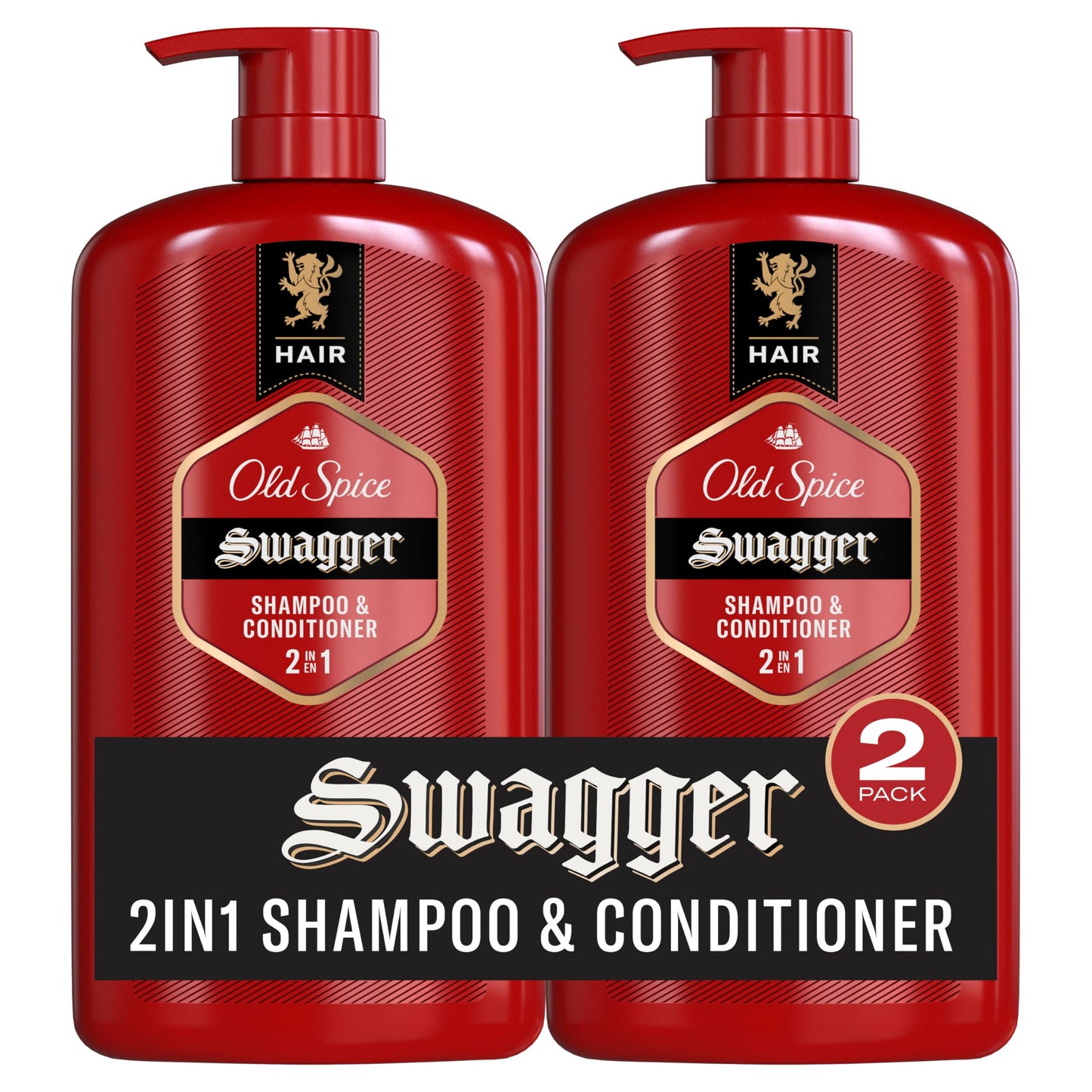 HotOld Spice Mens 2-in-1 Shampoo and Conditioner Set, Fiji, Coconut & Tropical Wood Scent, For All Hair Types, Healthier, Fuller, Moisturized Looking Hair, 21.9 fl oz Each, Twin Pack