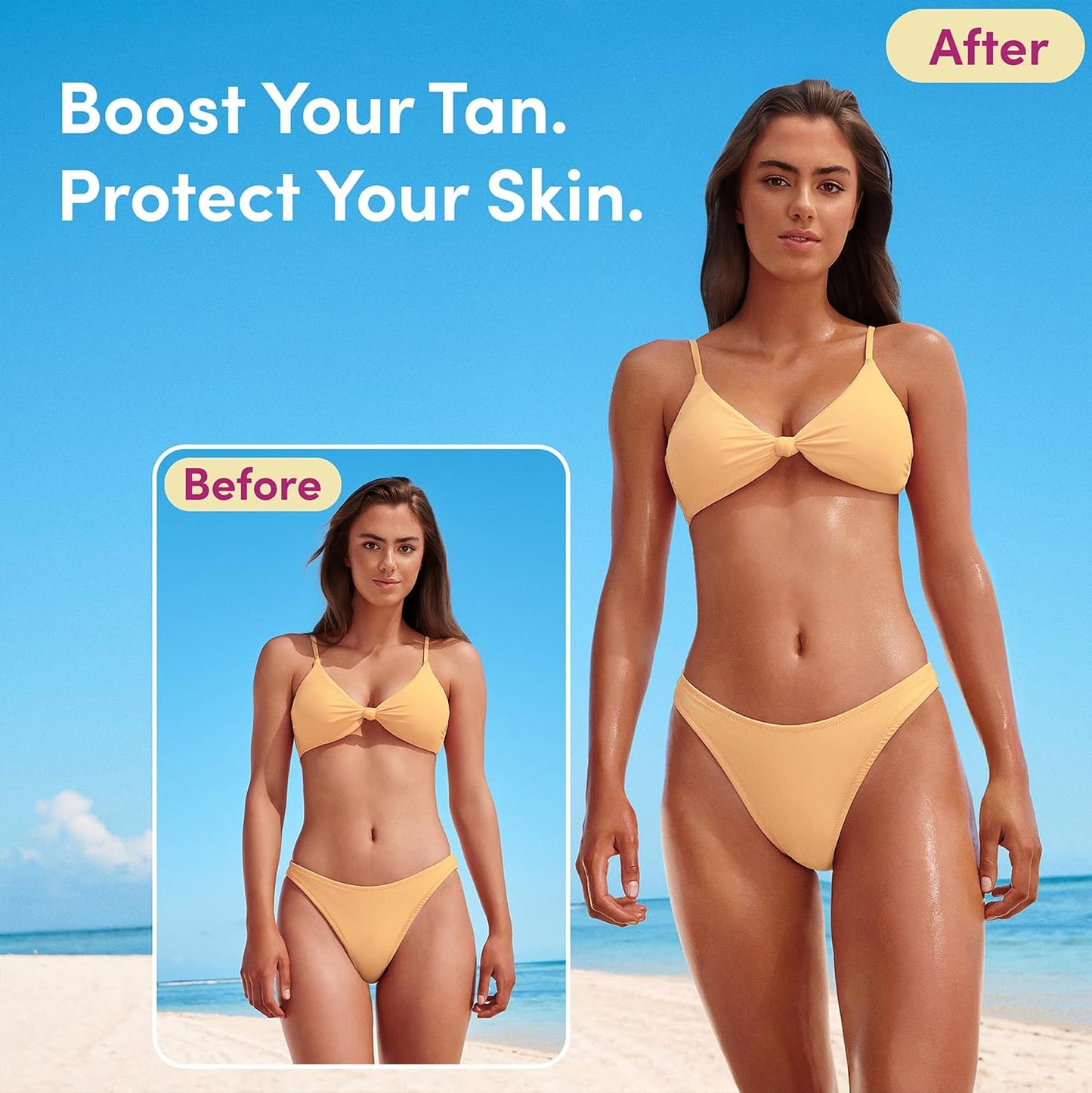 HotCoco & Eve Tan Boosting Anti-Aging Body Oil SPF20 - Tanning Accelerator Spray, UVA UVB Sun Protection | Moisturizing Outdoor Bronzing Enhancer with Natural Ingredients, Antioxidants (5.07 Fl Oz)
