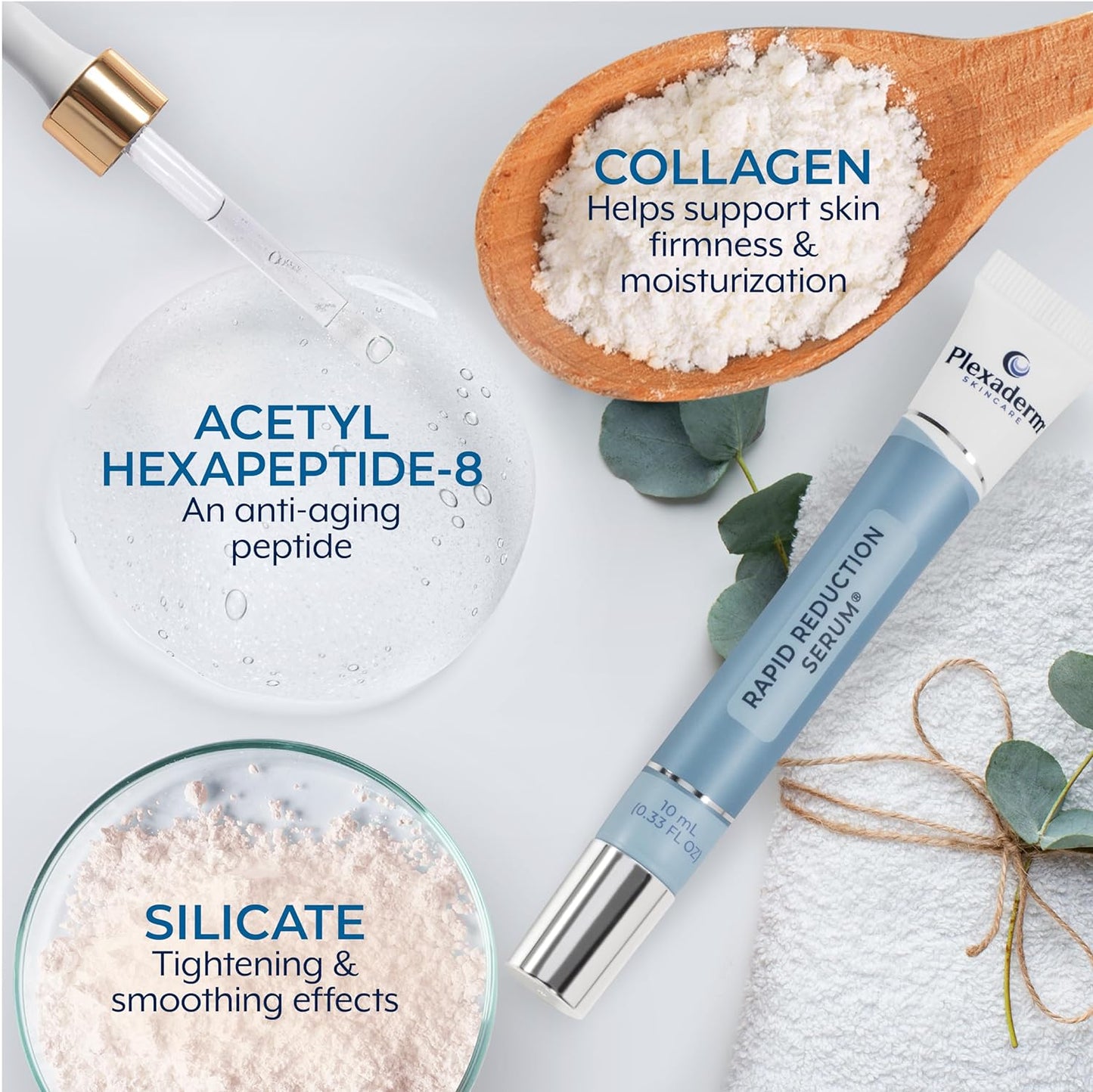 HotPlexaderm Rapid Reduction Eye Serum - Visibly Reduces Under-Eye Bags, Wrinkles, Dark Circles, Fine Lines & Crow's Feet Instantly, Anti Aging Wrinkle Remover for Face, Full Size Tube