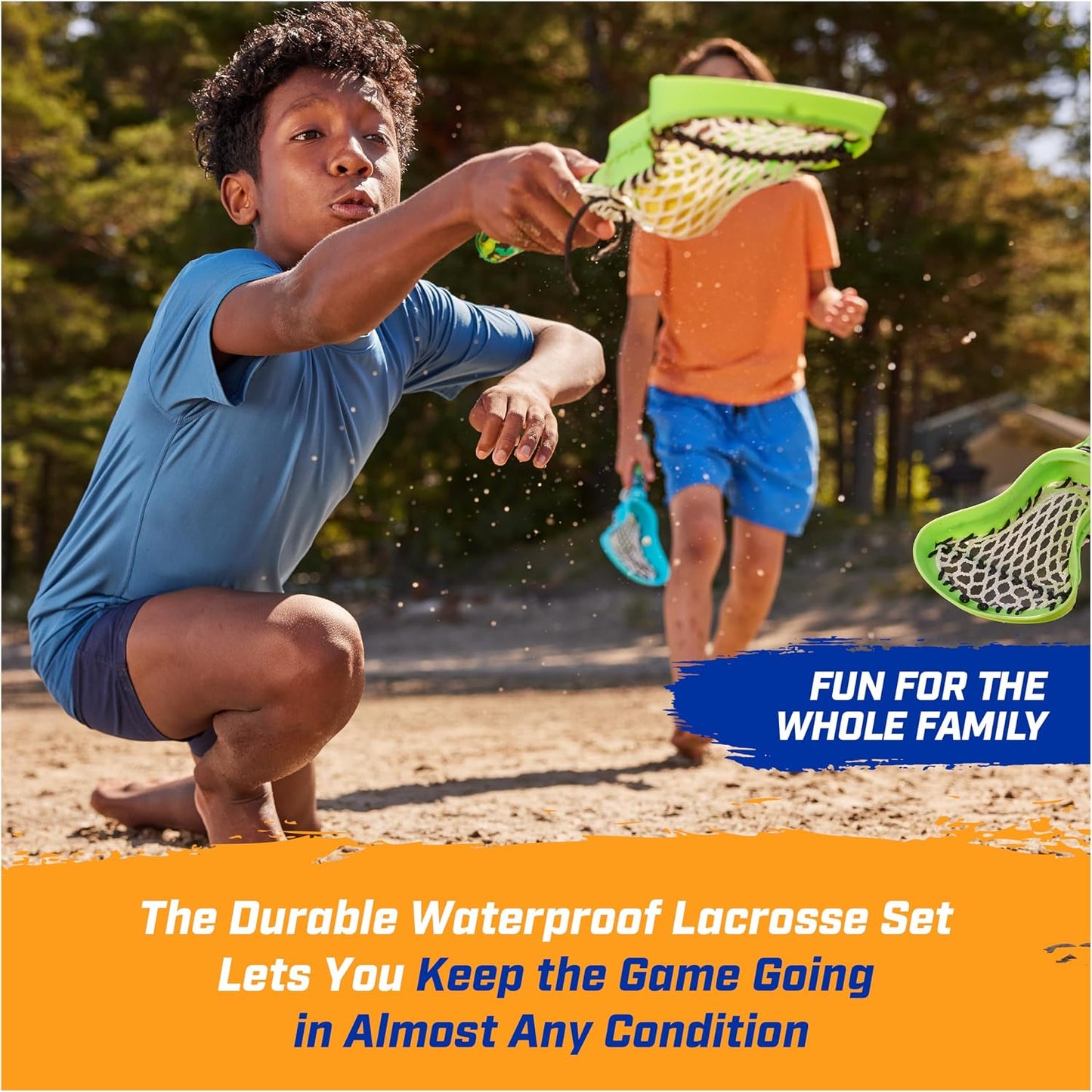 HotSwimWays Hydro Lacrosse Waterproof Lacrosse Set for Ages 5+ | Lightweight, Travel-Friendly Set Includes Ball for On-the-Go Play Anywhere, Encourages Exercise; Boosts Hand-Eye Coordination