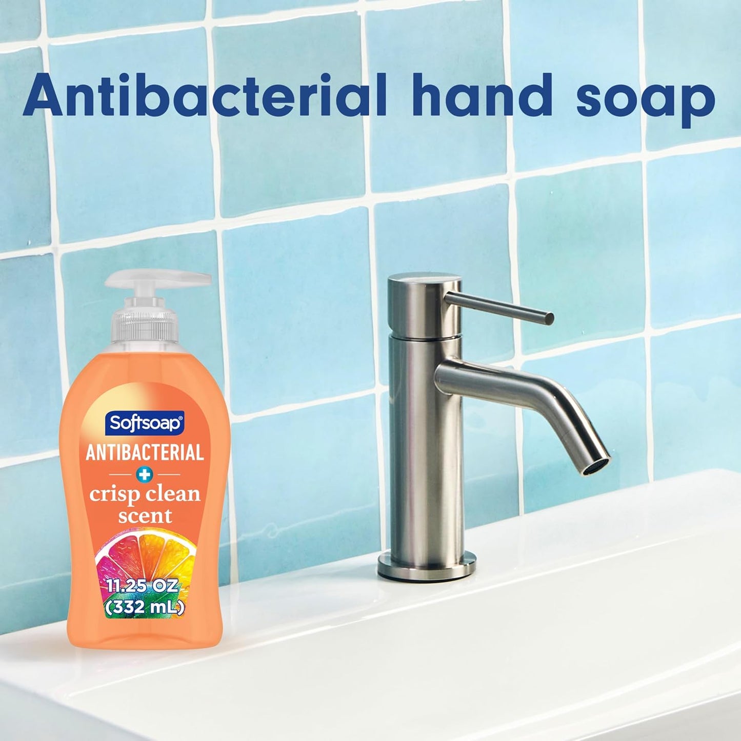 HotSoftsoap Antibacterial Liquid Hand Soap, Crisp Clean Scent, 11.25 Ounce, 6 Pack
