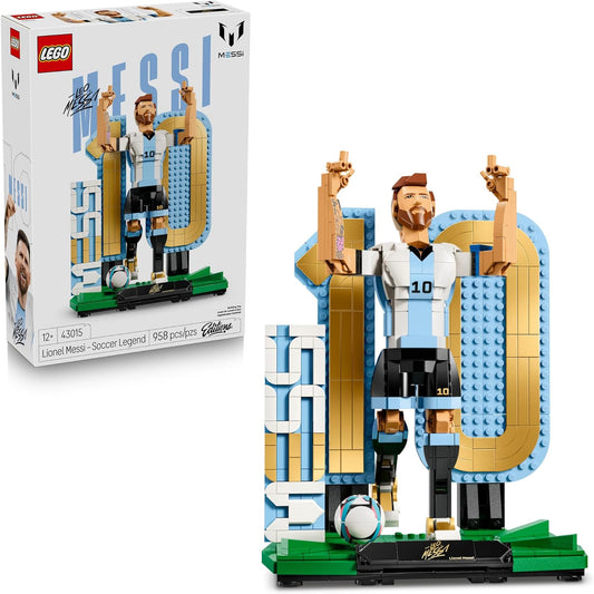 Hot LEGO Editions Lionel Messi – Soccer Legend - Building Set for Boys & Girls, Ages 12+ - Collectible Soccer Gift with Plaque - Kids Bedroom or Shelf Decor - 43015