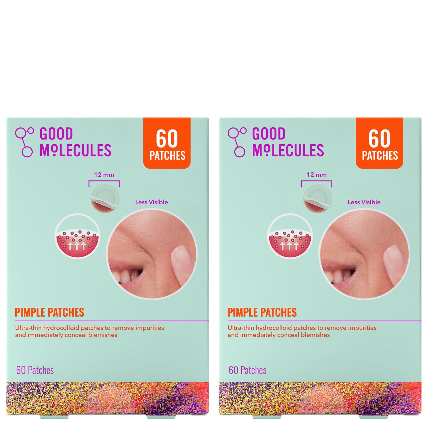 HotGood Molecules Pimple Patches for Face, 100 Pack – Ultra-Thin Hydrocolloid Patches, Invisible Under Makeup, Conceals Blemishes, Blackheads & Zits, Suitable for Acne-Prone Skin