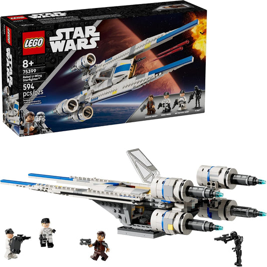 Hot LEGO Star Wars Rebel U-Wing Starfighter Building Set - Includes Cassian Andor, Dedra Meero and K-2SO - Model Action Toy - Birthday Gift Idea for Boys, Girls, Kids, Ages 8+ - 75399