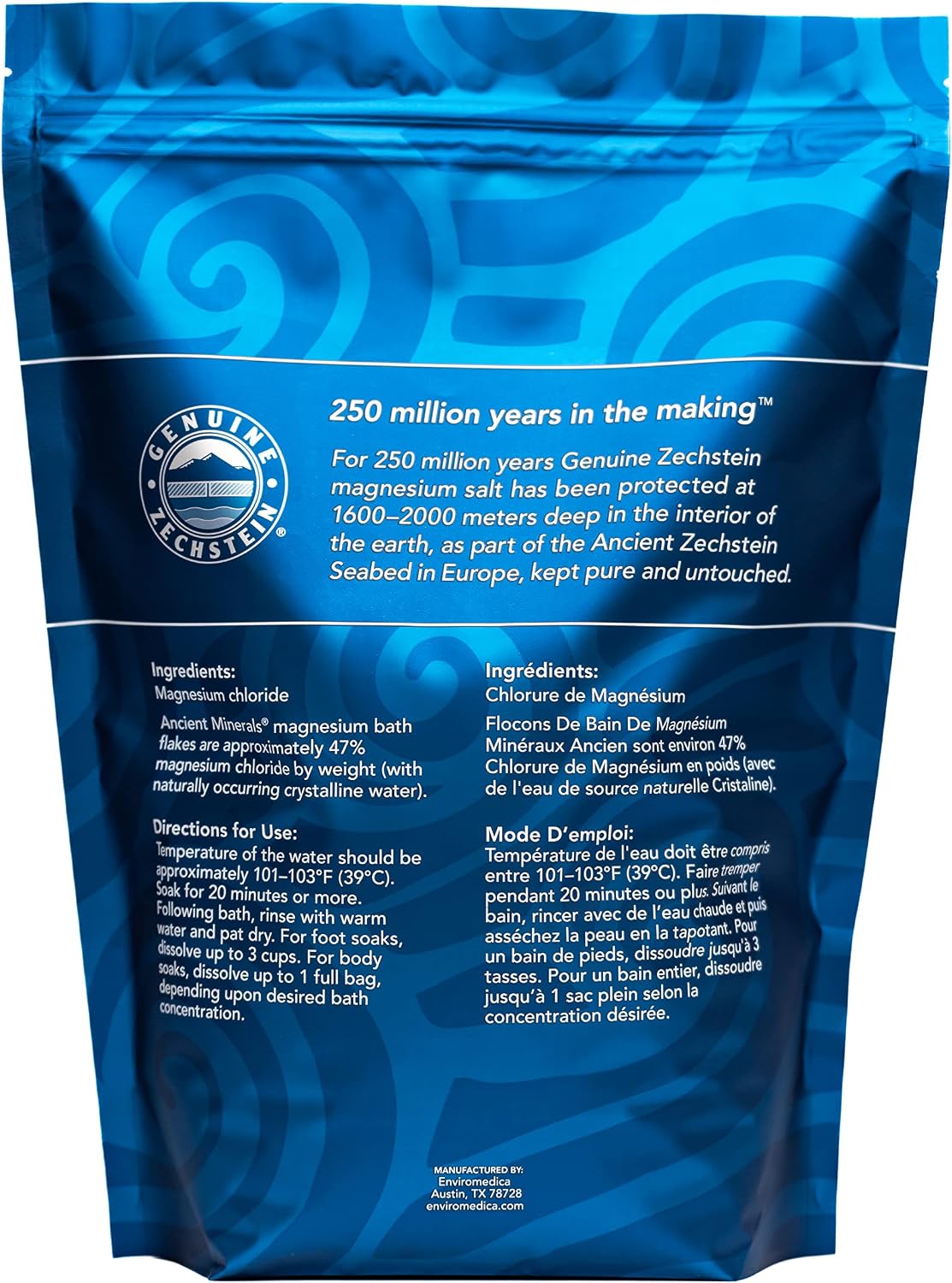 HotAncient Minerals Magnesium Bath Flakes – Pure Zechstein Magnesium Chloride for Soaking and Whole-Body Replenishment, 8 lb Bag