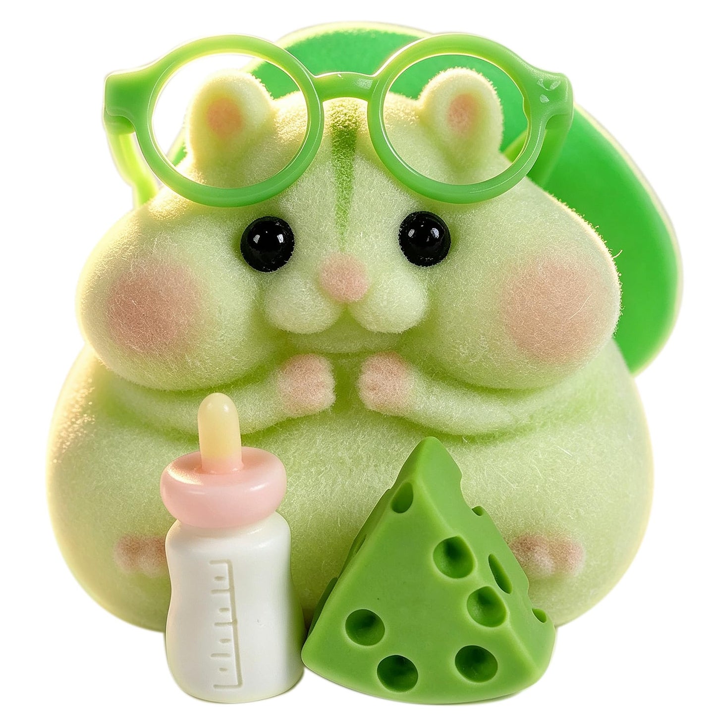 HotHandmade Taba Squishy Hamster Toy, Cute Squishy Stress Relief Fidget Toy | CUTE SQUEEZE Soft Non-toxic Silicone Cheese Butter Dumpling Squishy, Fuzzy Animal Sensory Toys for Kids Adults, Blue