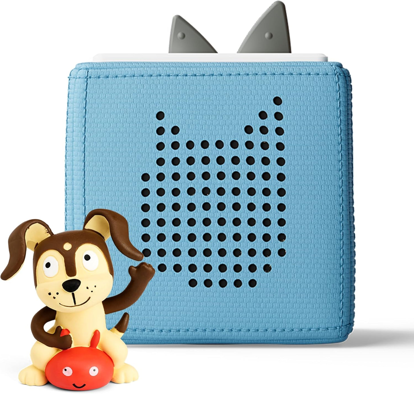 Hot Toniebox 1 Audio Player Starter Set with Playtime Puppy - Listen, Learn, and Play with One Huggable Little Box - Light Blue