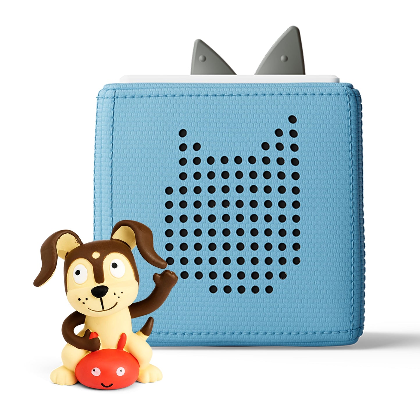 Hot Toniebox 1 Audio Player Starter Set with Playtime Puppy - Listen, Learn, and Play with One Huggable Little Box - Light Blue