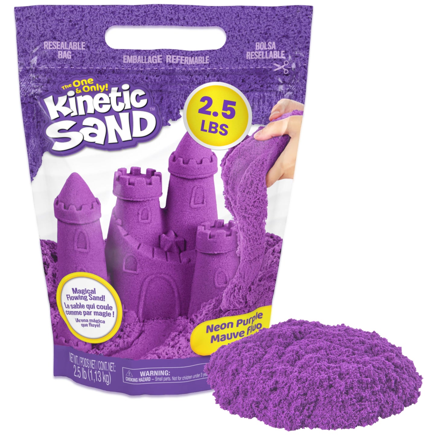 Hot Kinetic Sand 2.5lb Blue Amazon Exclusive, Moldable Sensory Toys, Ages 3+