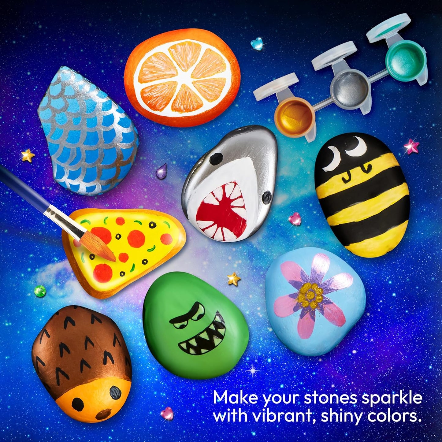 HotRock Painting Kit- Glow in The Dark Rock Kit, Arts and Crafts for Kids Ages 6-12, Art Supplies Toy, Kids Craft Paint Kits, Arts & Crafts for Boys Girls Birthday Party Gift Toy