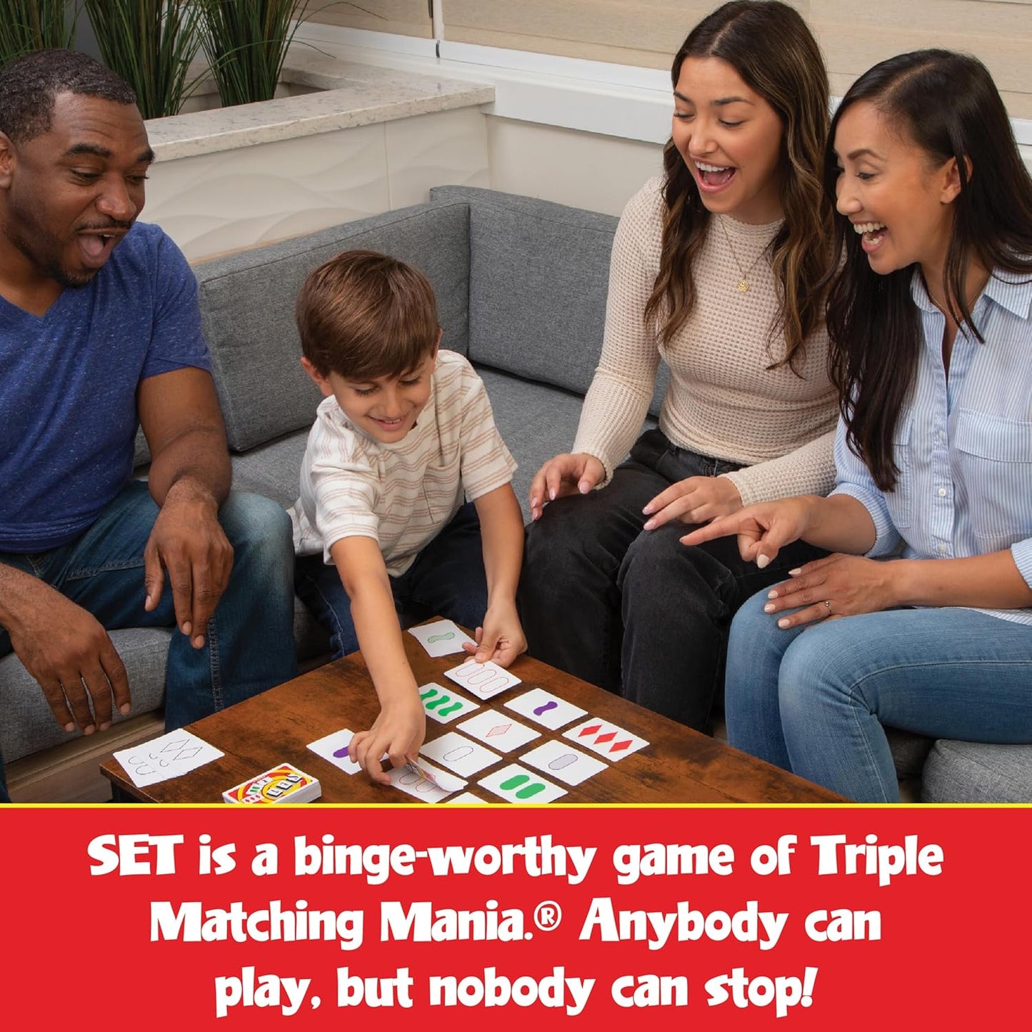 HotSET Enterprises SET - The Family Card Game of Visual Perception - Race to Find The Matches, For Ages 8+,81 Cards, Rules included | Award Winning, Family Game Night, Travel Games, Playing Cards Screen-Free