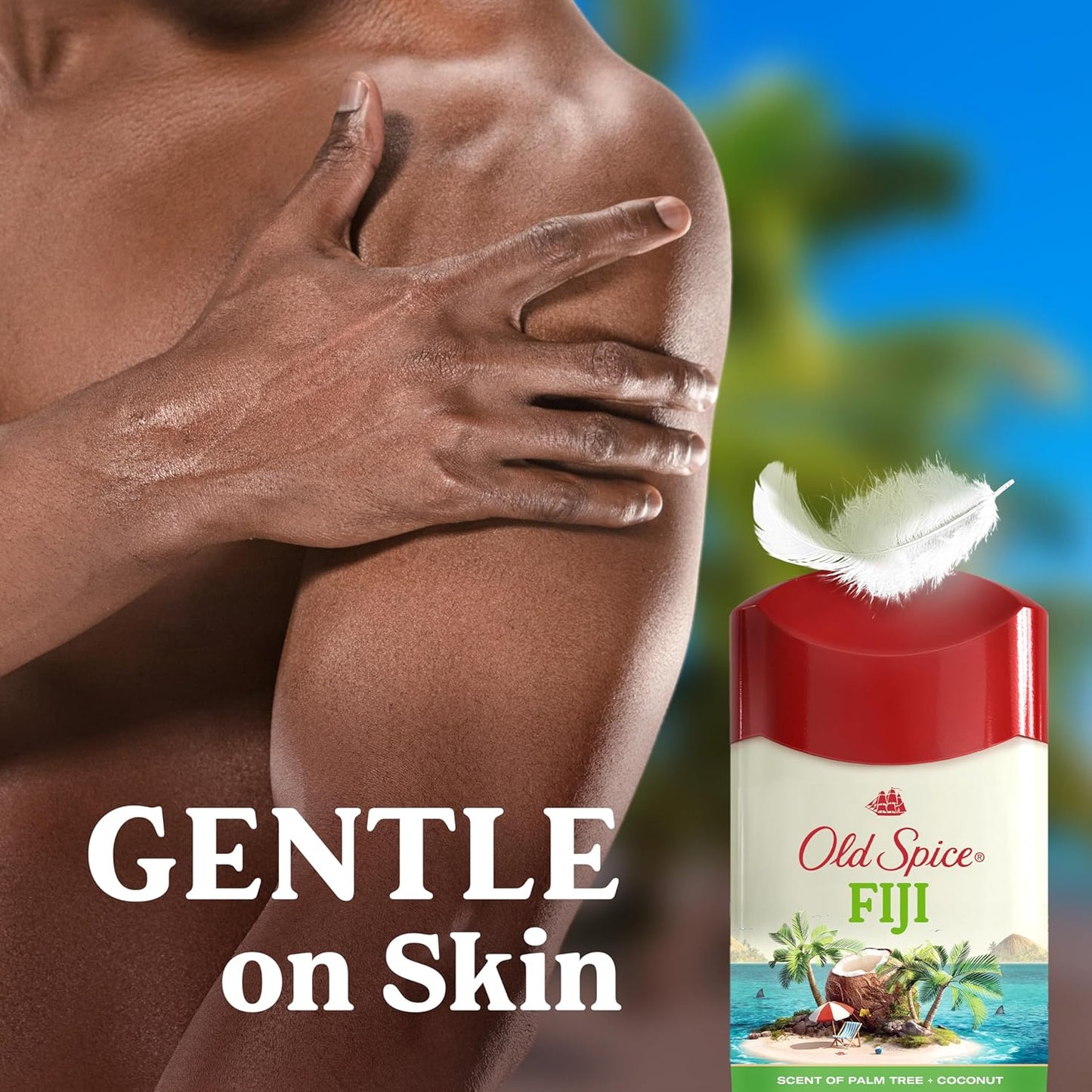 HotOld Spice Dry Feel Antiperspirant Deodorant for Men, 24/7 Sweat & Odor Protection, Gentle on Skin with Skin Conditioners, Dry Feel Stick, Fiji with Palm Tree + Coconut Scent, 2.6 oz (Pack of 2)