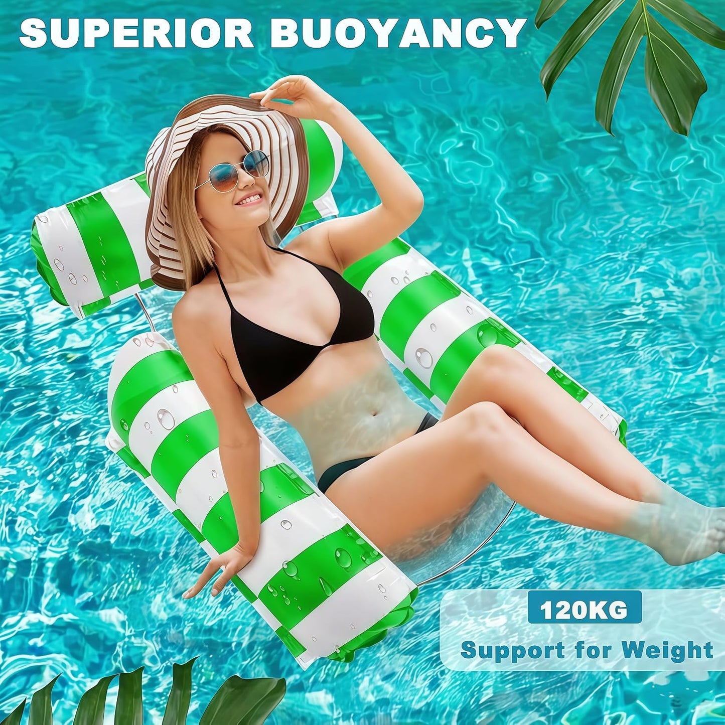 Hot3 Pack 300 LB Pool Floats,Inflatable Pool Float Chair for Adults Swim Floating Party Vacation Fun and Rest