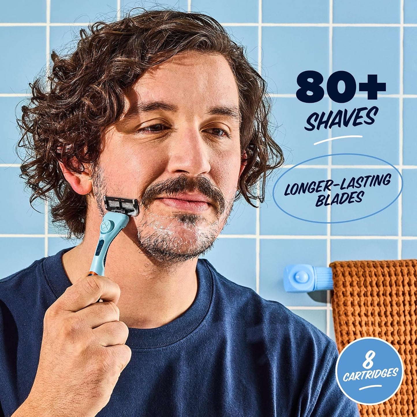 HotDollar Shave Club | 6 Blade Razor Refills (8 Pack) | 6 Stainless Steel Blades for a Close & Comfortable Shave