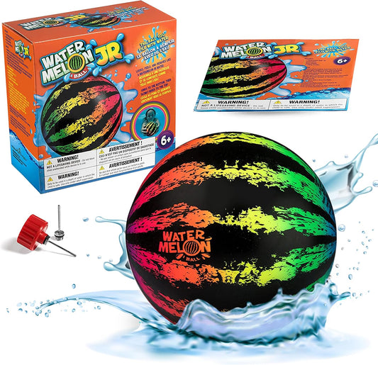 HotWatermelon Ball JR Durable Fillable Pool Toy for Underwater Games - Football, Basketball & Rugby - Perfect for Water Parties - Fun for Adults & Kids Alike - Ages 6+, 6.5" Multicolor