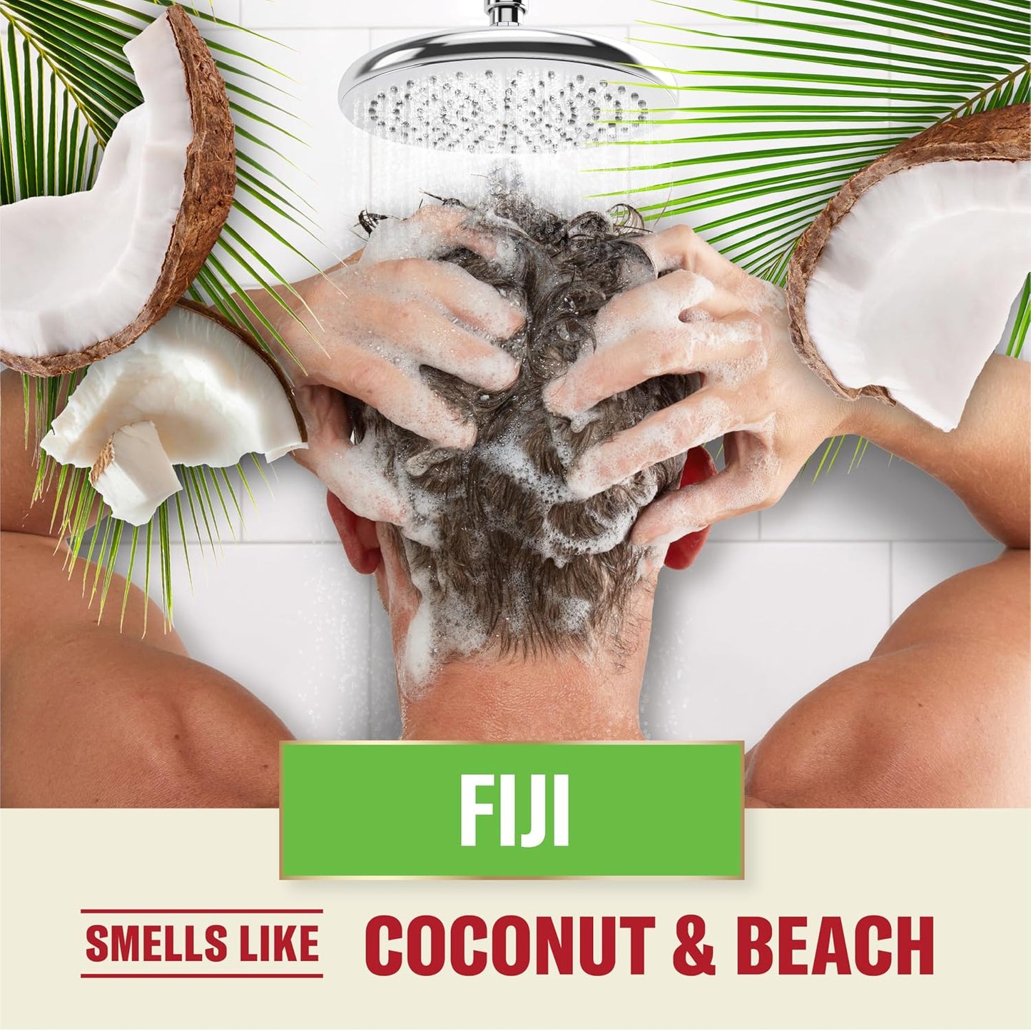 HotOld Spice Mens 2-in-1 Shampoo and Conditioner Set, Fiji, Coconut & Tropical Wood Scent, For All Hair Types, Healthier, Fuller, Moisturized Looking Hair, 21.9 fl oz Each, Twin Pack