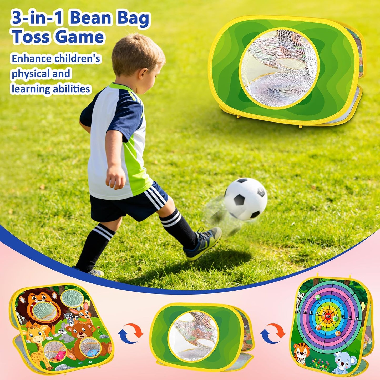 HotAnimal Bean Bag Toss Game Toy Outdoor Toss Game, Family Party Party Supplies for Kids, Gift for Boys Birthday or Christmas for Toddlers Ages 3 4 5 6 Year Old
