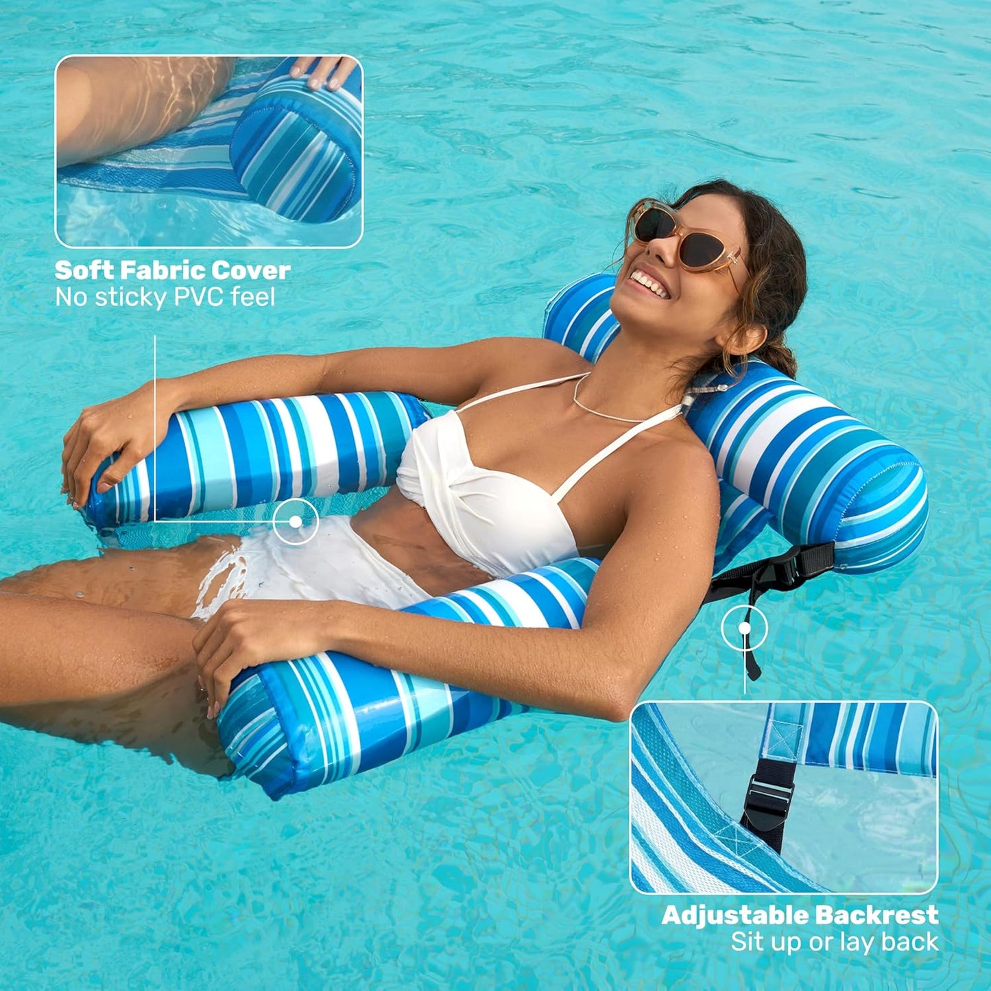 Hot SLOOSH Inflatable Pool Floats Adult,2 Packs Floating Lounge Chairs,Blow up Pool Noodles for Adult Heavy Duty,Floating Chair for Party Summer Water Beach Lake Fun