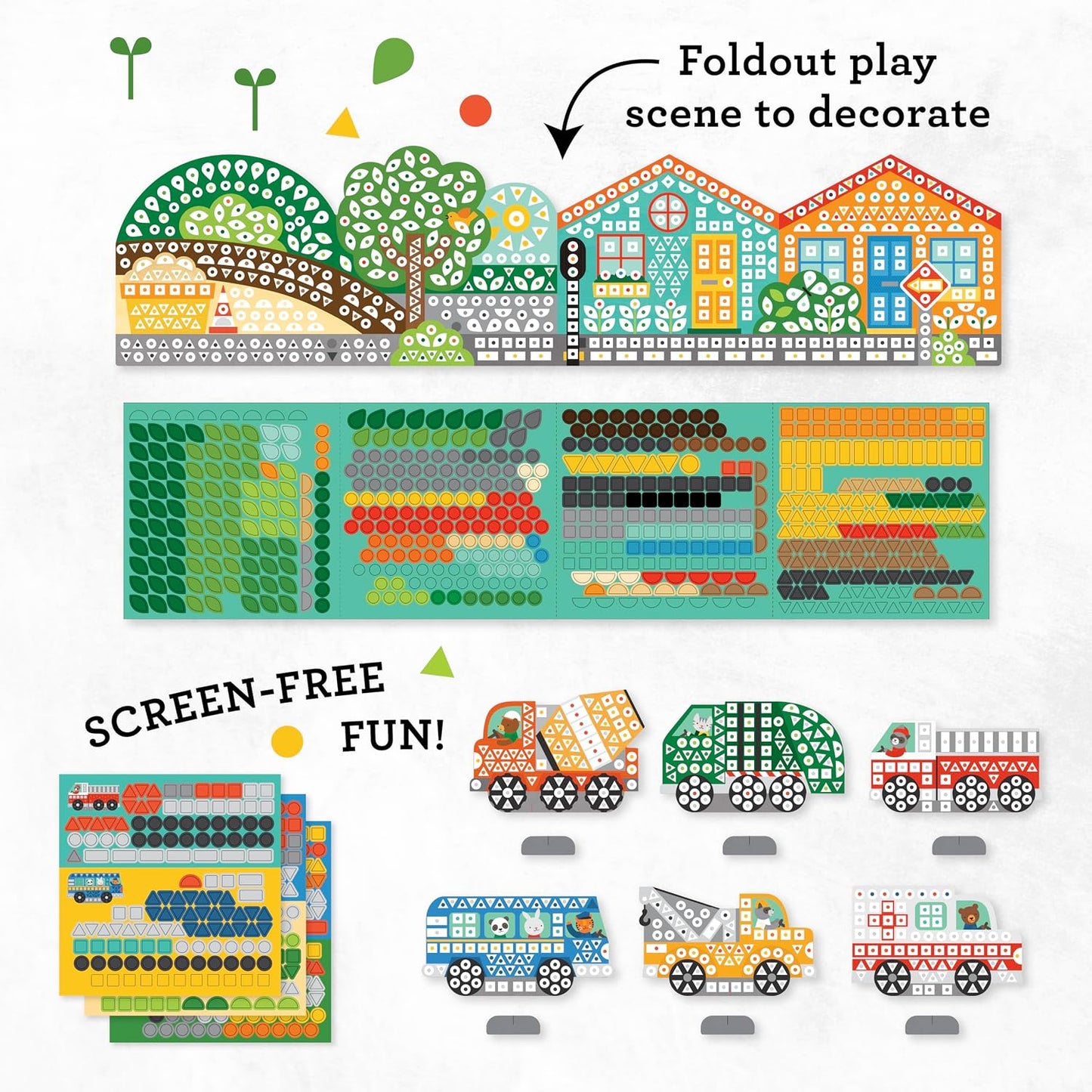 Hot Petit Collage Mosaic Sticker Activity: On the Move