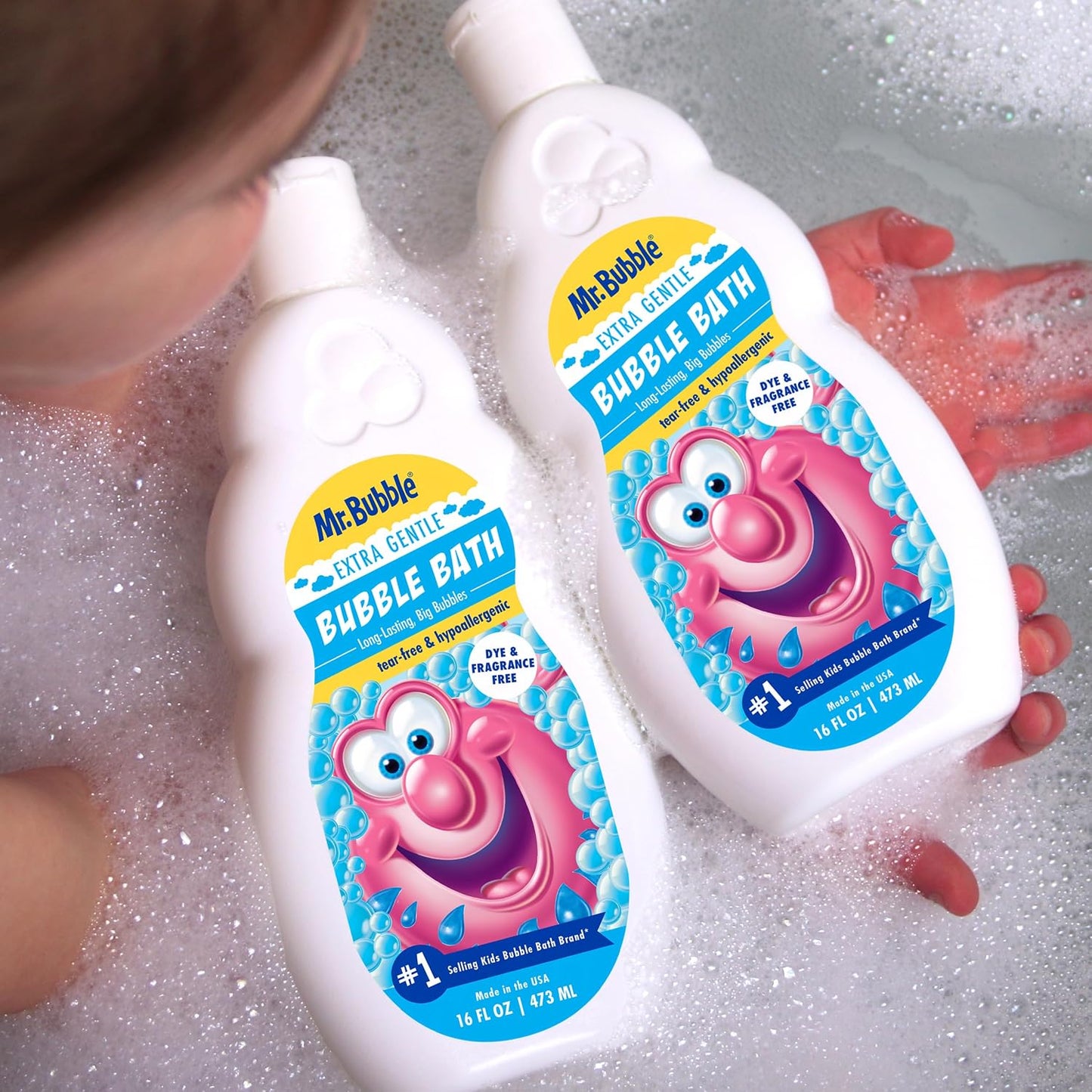 HotMr. Bubble Extra Gentle Bubble Bath - Hypoallergenic, Tear Free Bubble Bath Solution Perfect for Sensitive Skin (Pack of 2 Bottles, 16 fl oz Each)