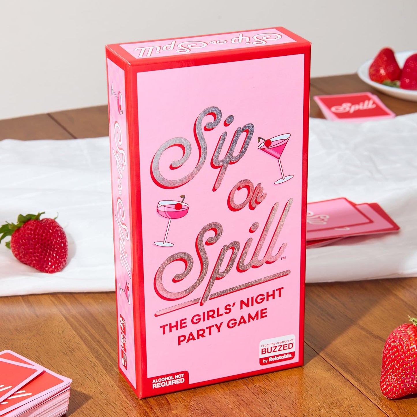 Hot Sip or Spill Party Drinking Game – Fun Summer Drinking Games for Parties, Outdoor & Pool Party Games, Adult Party Game for Groups, Travel-Friendly for Beach & Vacation Fun, Includes 200 Cards