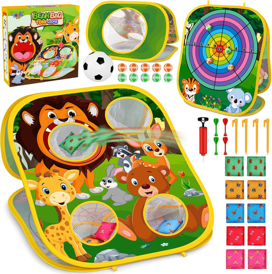 HotAnimal Bean Bag Toss Game Toy Outdoor Toss Game, Family Party Party Supplies for Kids, Gift for Boys Birthday or Christmas for Toddlers Ages 3 4 5 6 Year Old