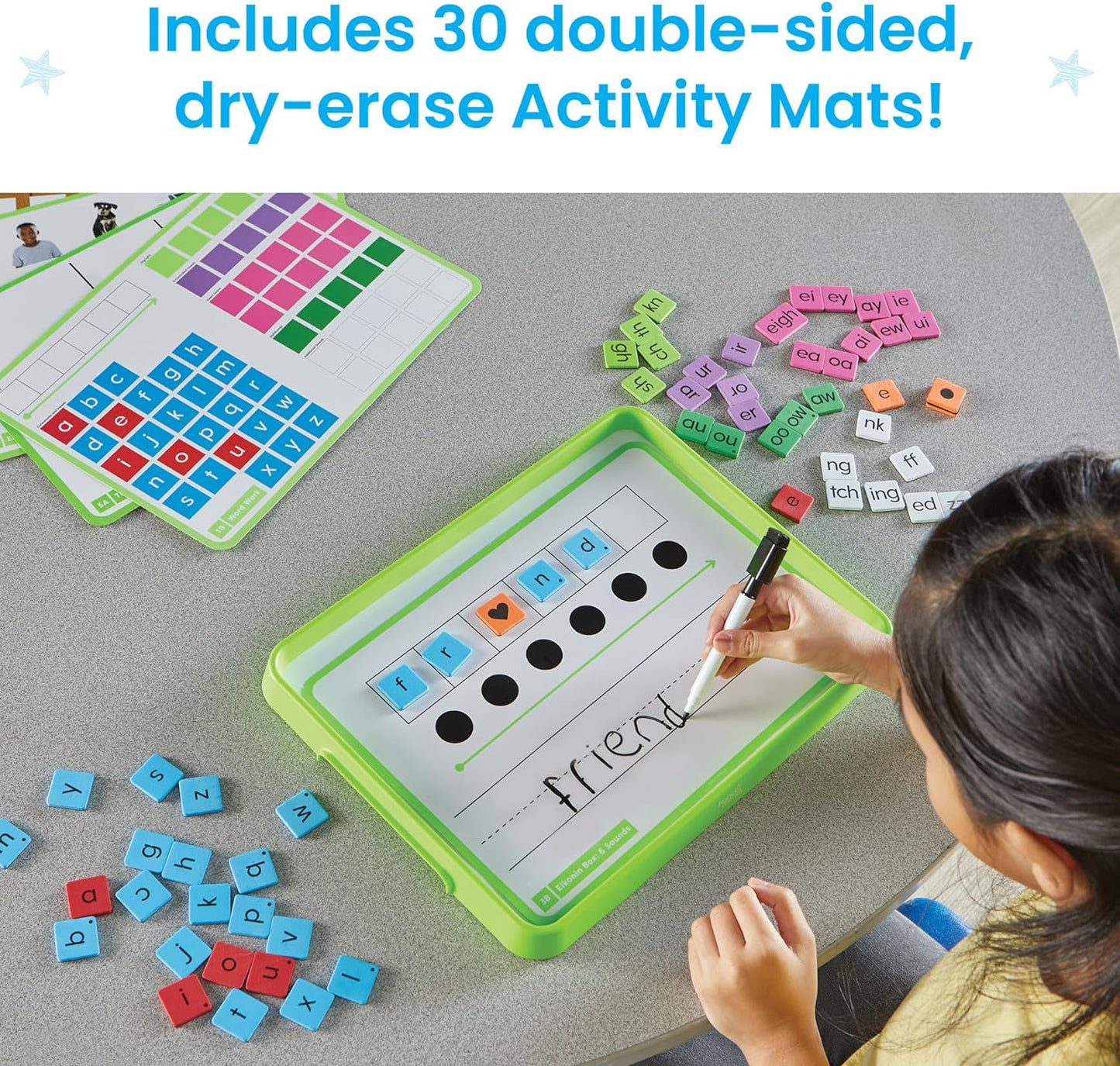 Hot hand2mind Advancing Phonics Word Work Small Group Set, Magnetic Letter Tiles, Magnetic Letter Trays, Kindergarten Phonics Manipulatives, Phonemic Awareness, Science of Reading Classroom Materials