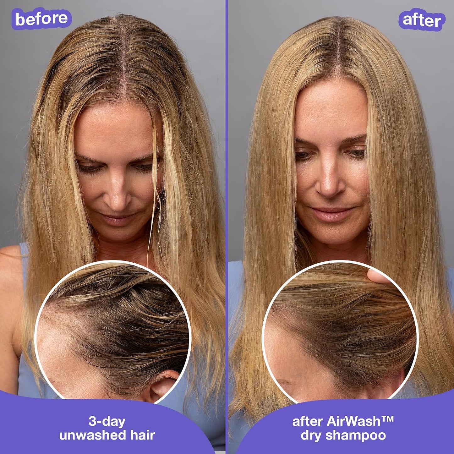 HotK18 AirWash™ Dry Shampoo, Non-Aerosol, Balances Scalp & Controls Excess Oil Production