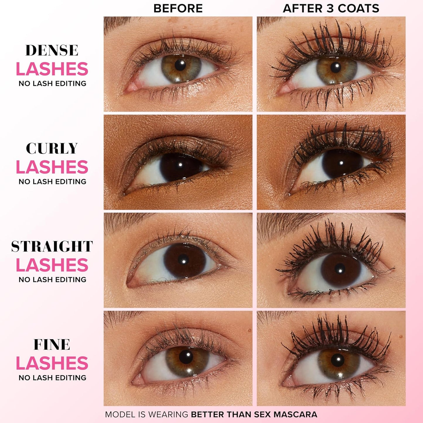 HotToo Faced Better Than Sex Volumizing Mascara | Dramatic Volume + Length | Cruelty Free
