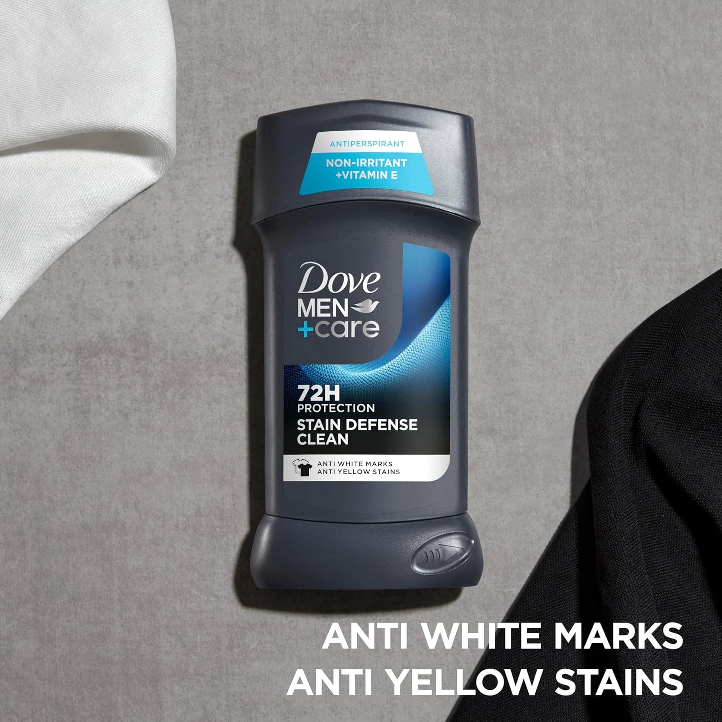 HotDove Men+Care Deodorant Stick 4 Count Stain Defense Clean for Men, Anti-white Marks & Anti-yellow Stains with 72-hour Sweat and Odor Protection 2.7 oz
