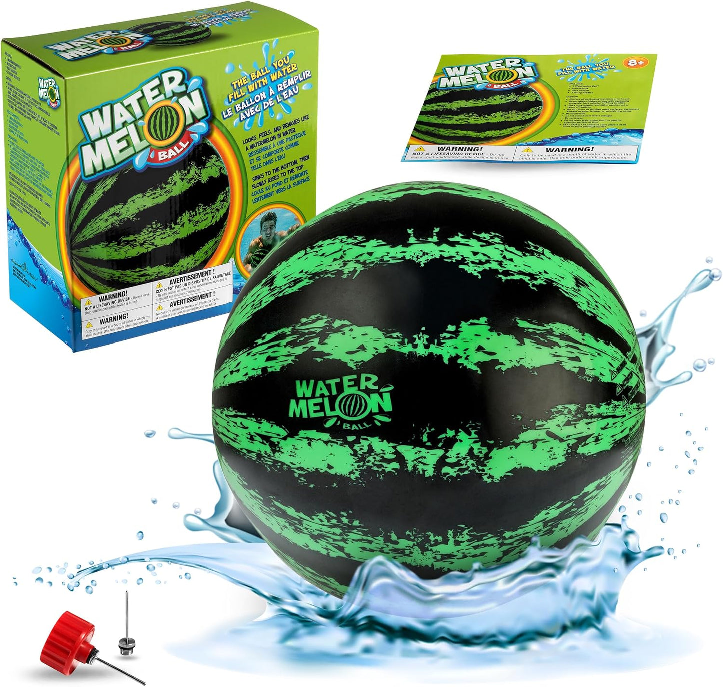 HotWatermelon Ball – Cool Underwater Pool Toy for Teen Boys, Girls, Men & Women. Great Gifts for Swimming, Diving & Backyard Games. Best for Birthday Presents, Spring Vacation & Summer Family Fun.