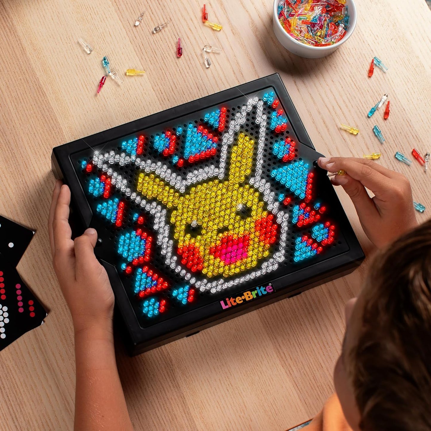 Hot Lite Brite Super Bright HD, Pokemon Edition - Creative Retro Light-Up Screen – Educational Play for Children, Enhances Creativity, Gift for Boys and Girls Ages 6+