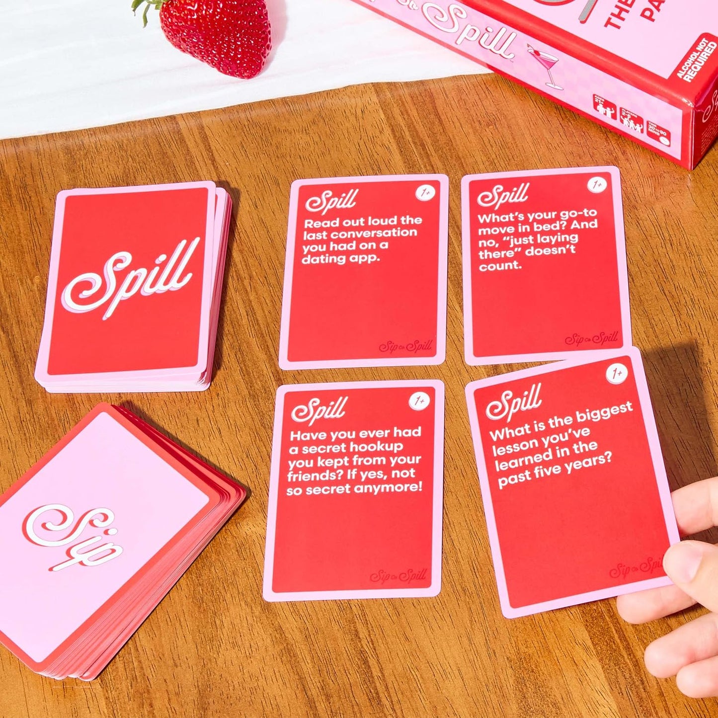 Hot Sip or Spill Party Drinking Game – Fun Summer Drinking Games for Parties, Outdoor & Pool Party Games, Adult Party Game for Groups, Travel-Friendly for Beach & Vacation Fun, Includes 200 Cards