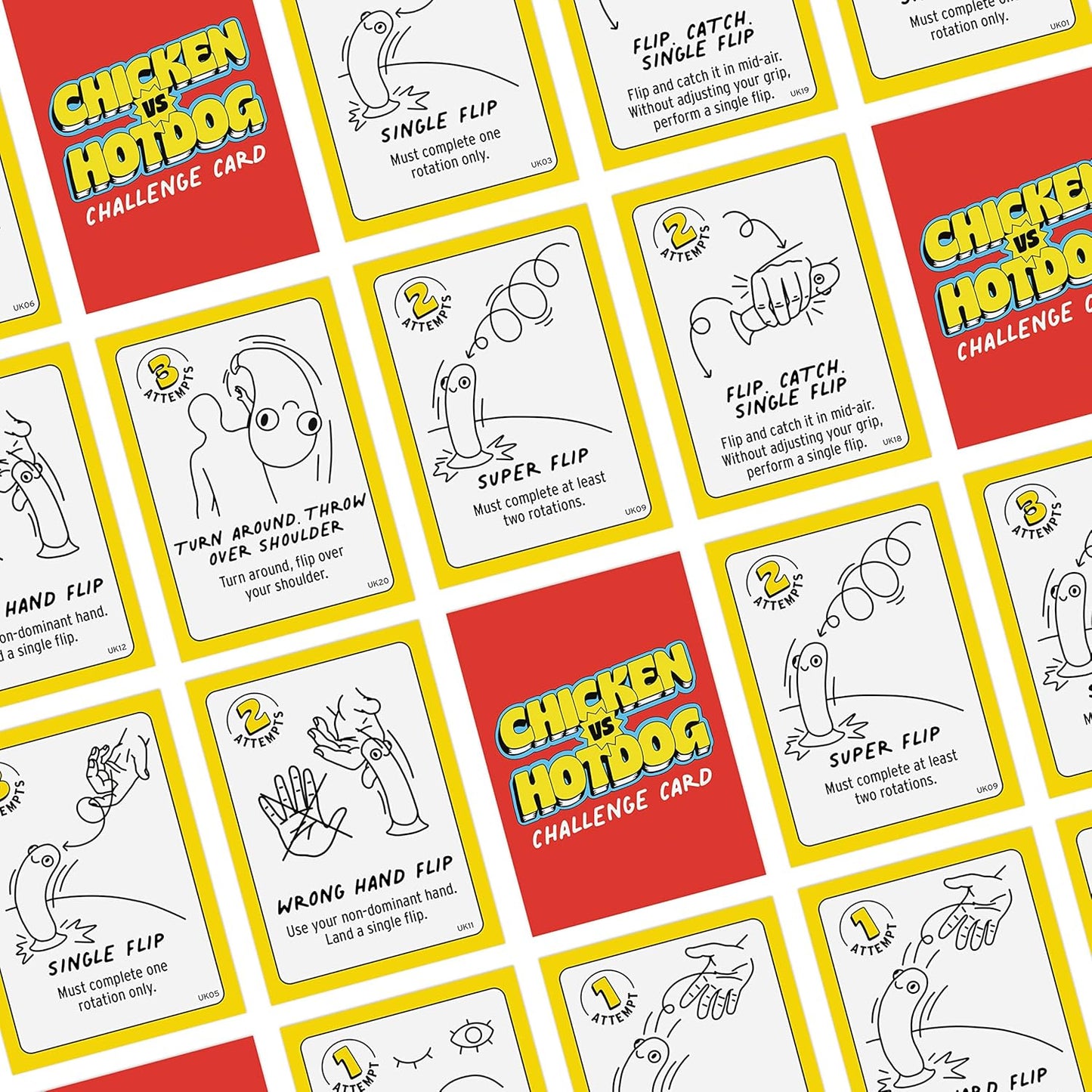HotBig Potato Chicken vs Hotdog Action Party Game for Kids and Adults | Flip Your Sling'em, Silly Board Game, Head-to-Head Flipping Duel, Fast & Funny, 2+ Players, Ages 8+, Yard and Outdoor Game