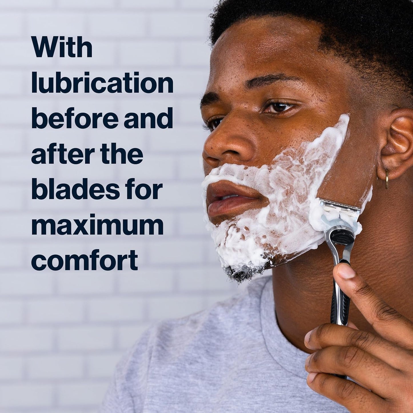 HotGillette SkinGuard Razor Blade Refills for Men, 2 Blade Cartridge, SkinGuard for Sensitive Skin, Lubrication, Fits SkinGuard Razor Handles, 8 Count