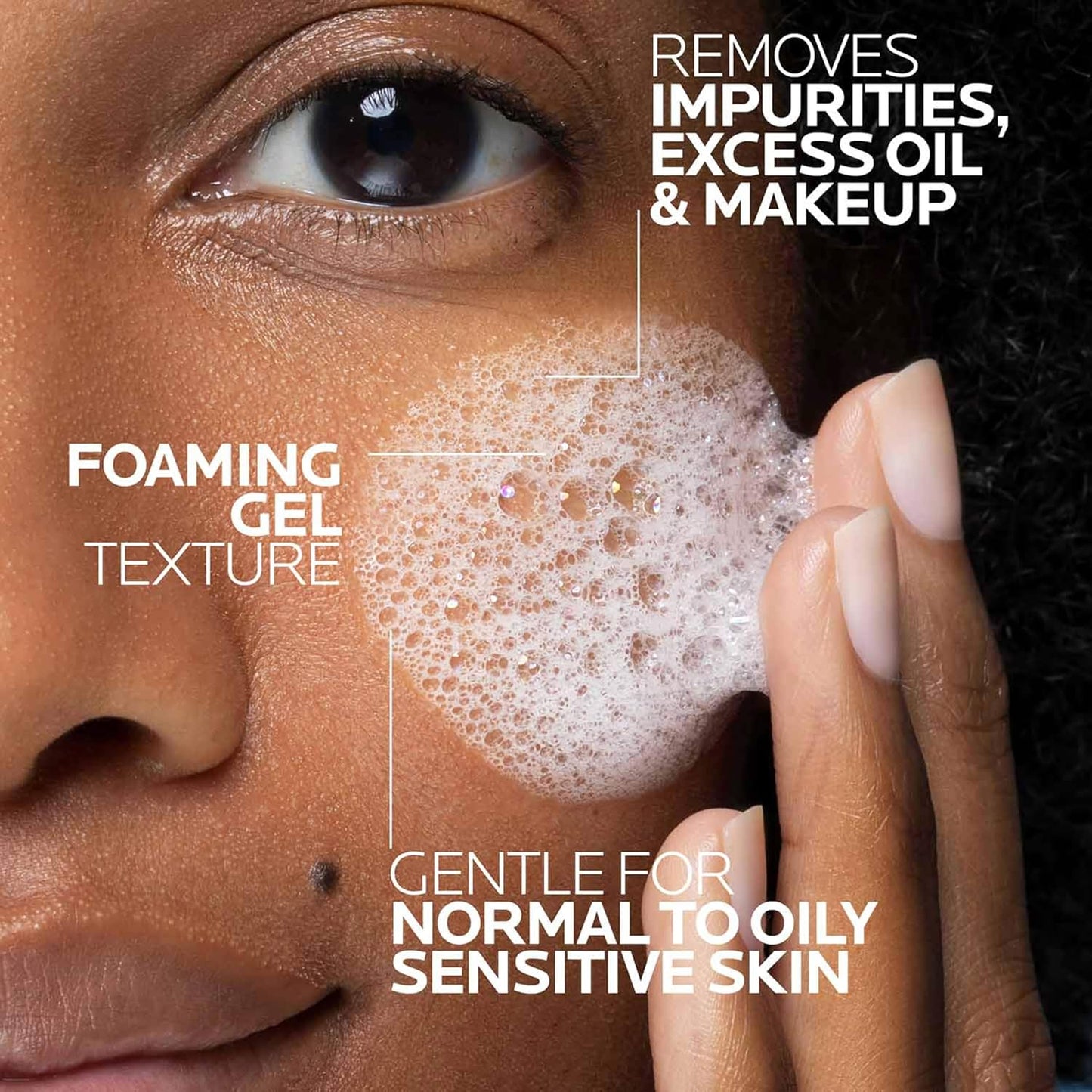 HotLa Roche-Posay Toleriane Purifying Foaming Facial Cleanser, 13.52oz | Oil free face wash for sensitive skin with niacinamide and ceramides. Pore cleanser that won’t dry out skin and is soap free.